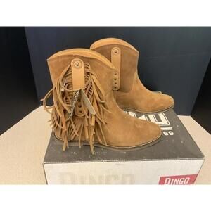 New! Womens Dingo Kayce Camel Tassel Suede/Leather Western Boots. 7.5M. Nice!!!